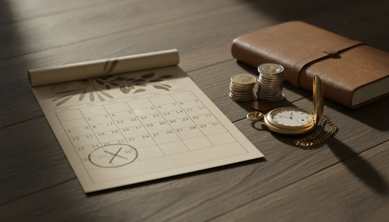 Smartphone con app de bróker sobre libreta y café.